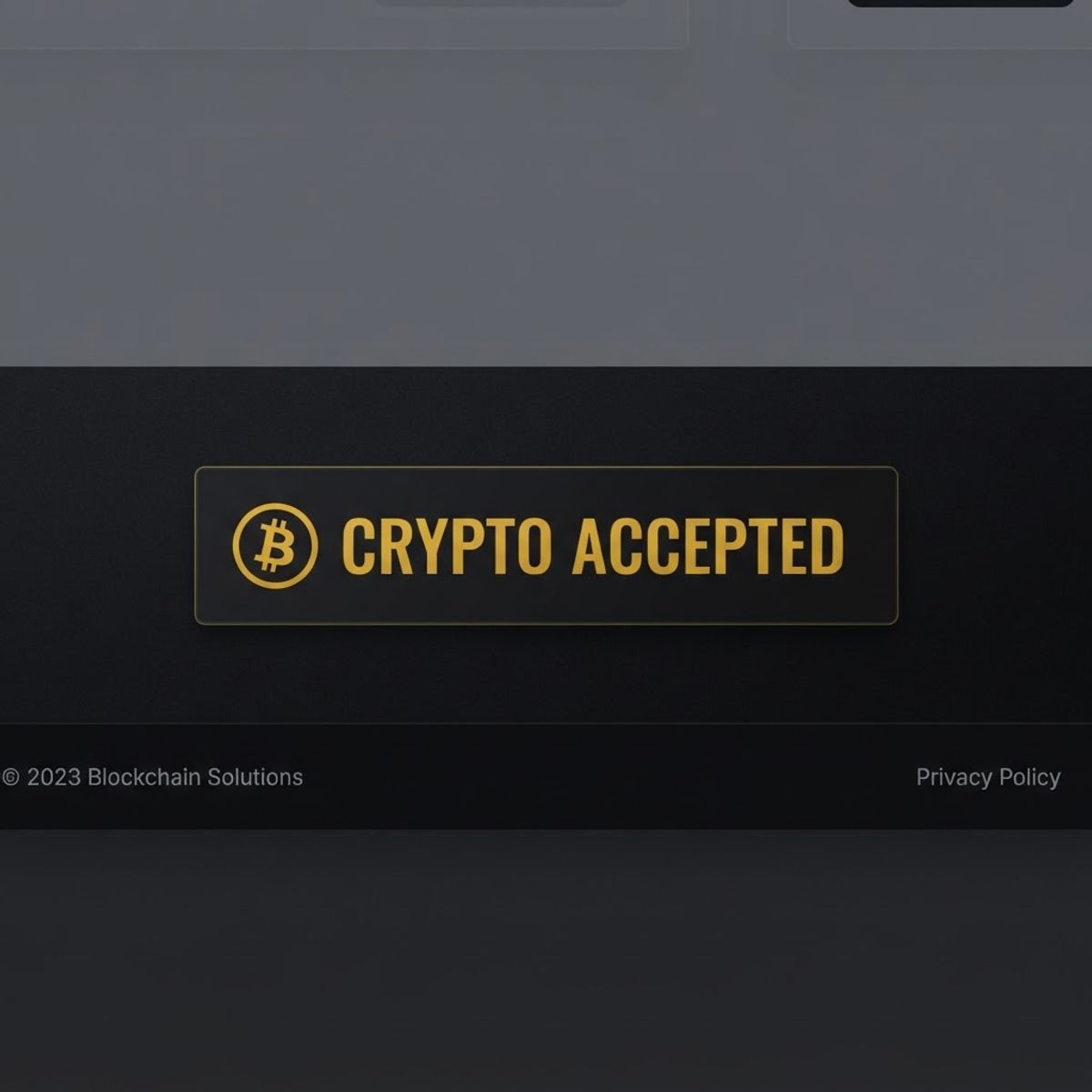 Crypto accepted payment badge