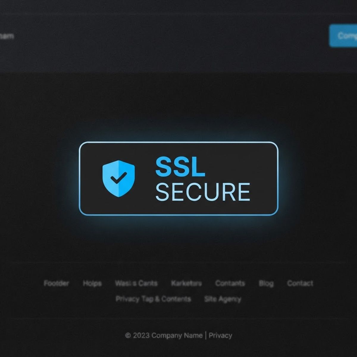 SSL secure connection badge